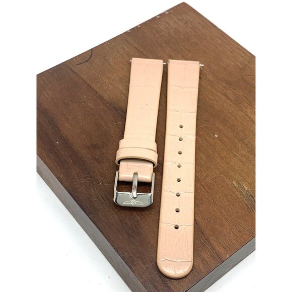 Invicta Watch Replacement Band Pink Leather 16mm Lug Silver Tone Steel Clasp - Picture 6 of 7